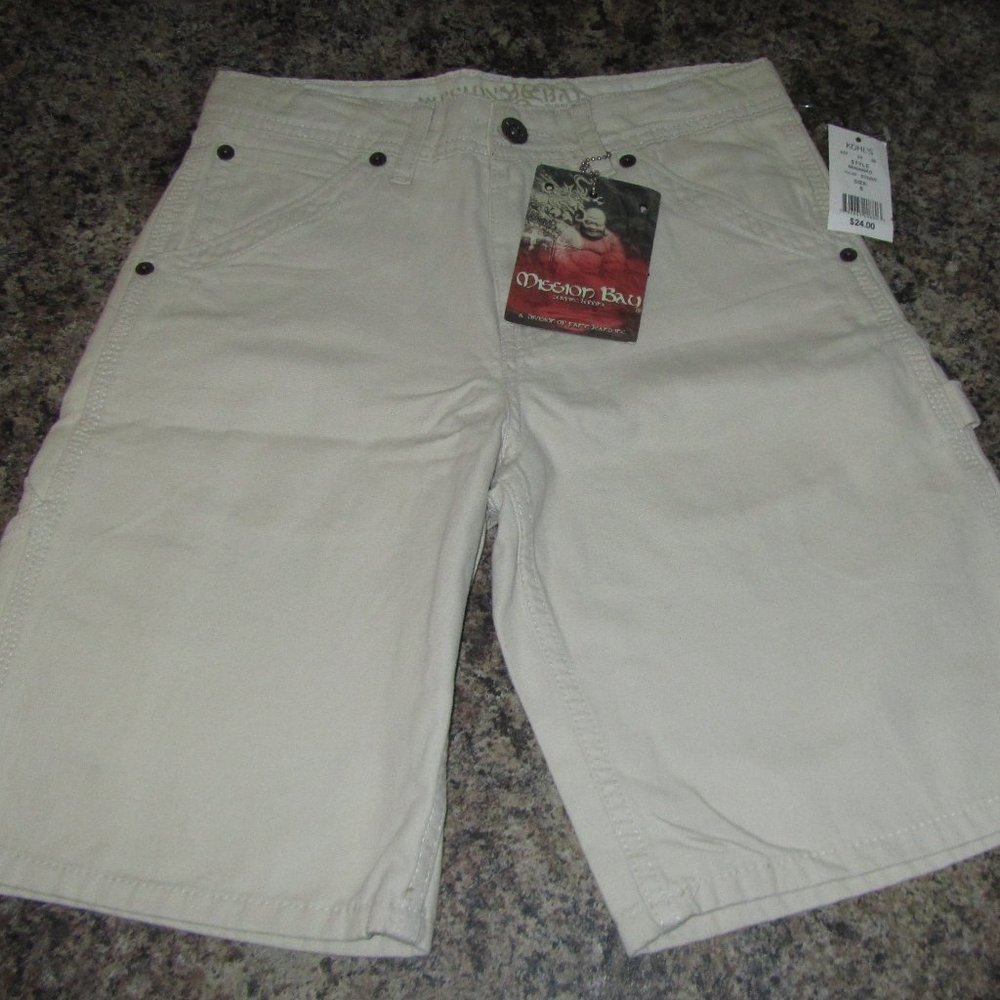 Boys Shorts Size 8 by Mission Bay Surfing Buddha Stone Color NWT-Retail $24.00